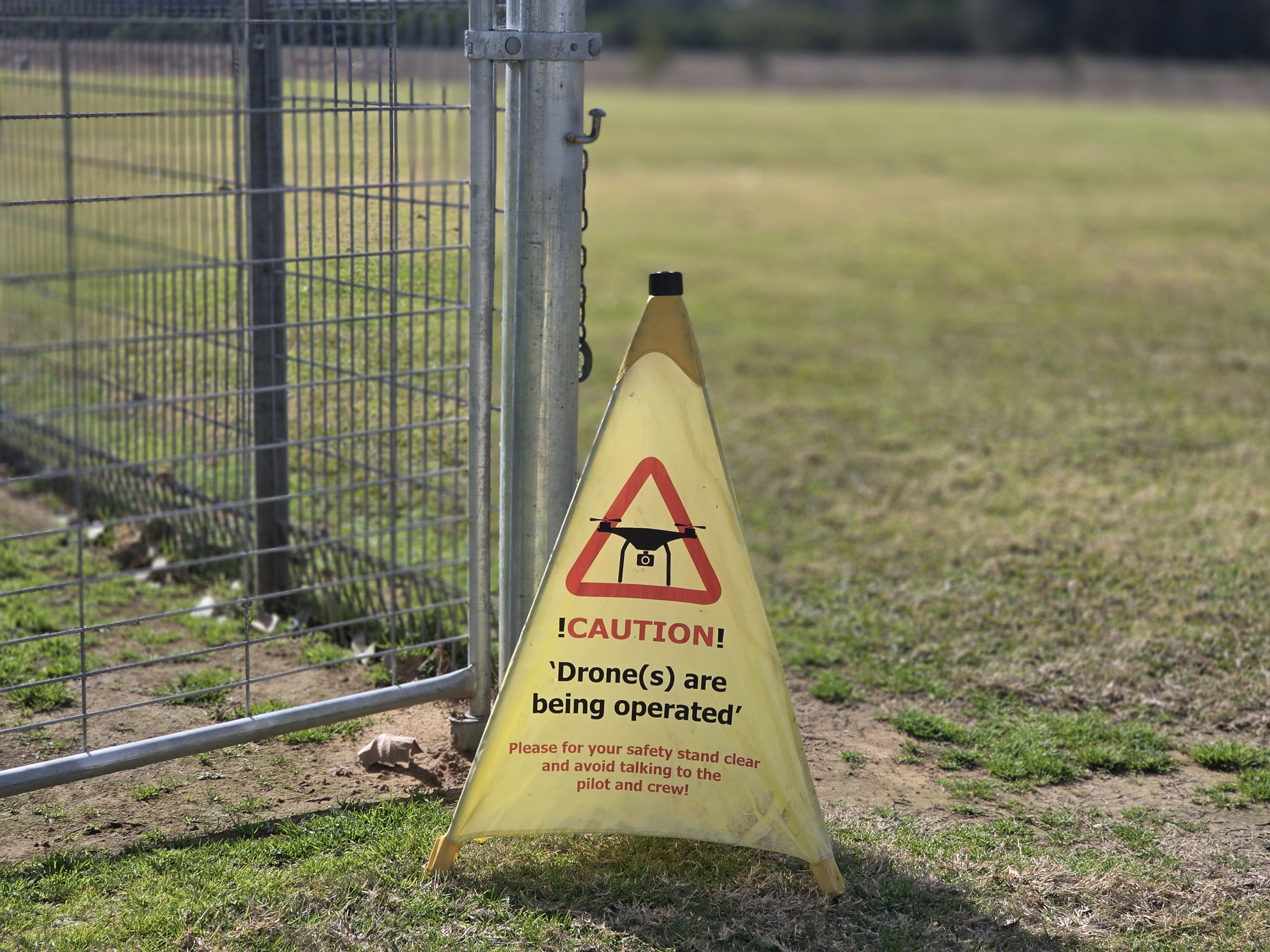 Drone safety sign